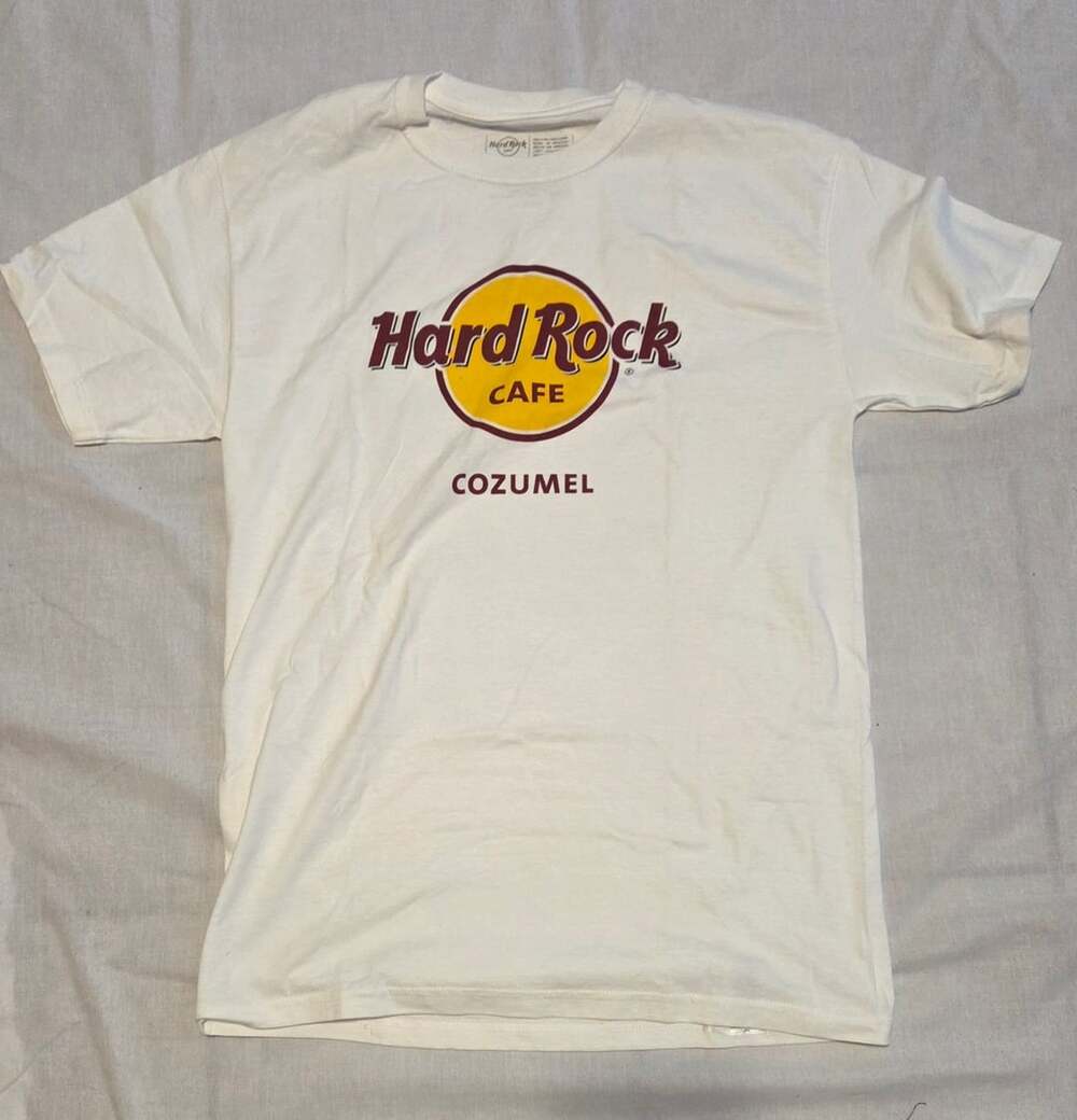 Hard Rock Cafe Cozumel T-Shirt Size Medium White Cotton